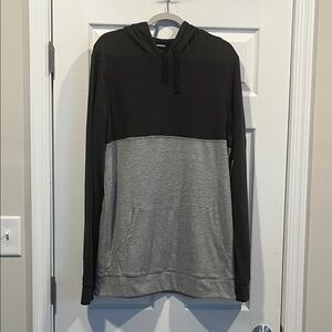 Sonoma Men's Super soft double knit Black and Gray Hoodie Size L Tall